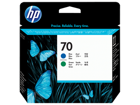 Hình của HP 70 Blue and Green DesignJet Printhead (C9408A)