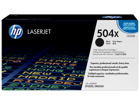 Hình của HP 504X High Yield Black Original LaserJet Toner Cartridge (CE250X)